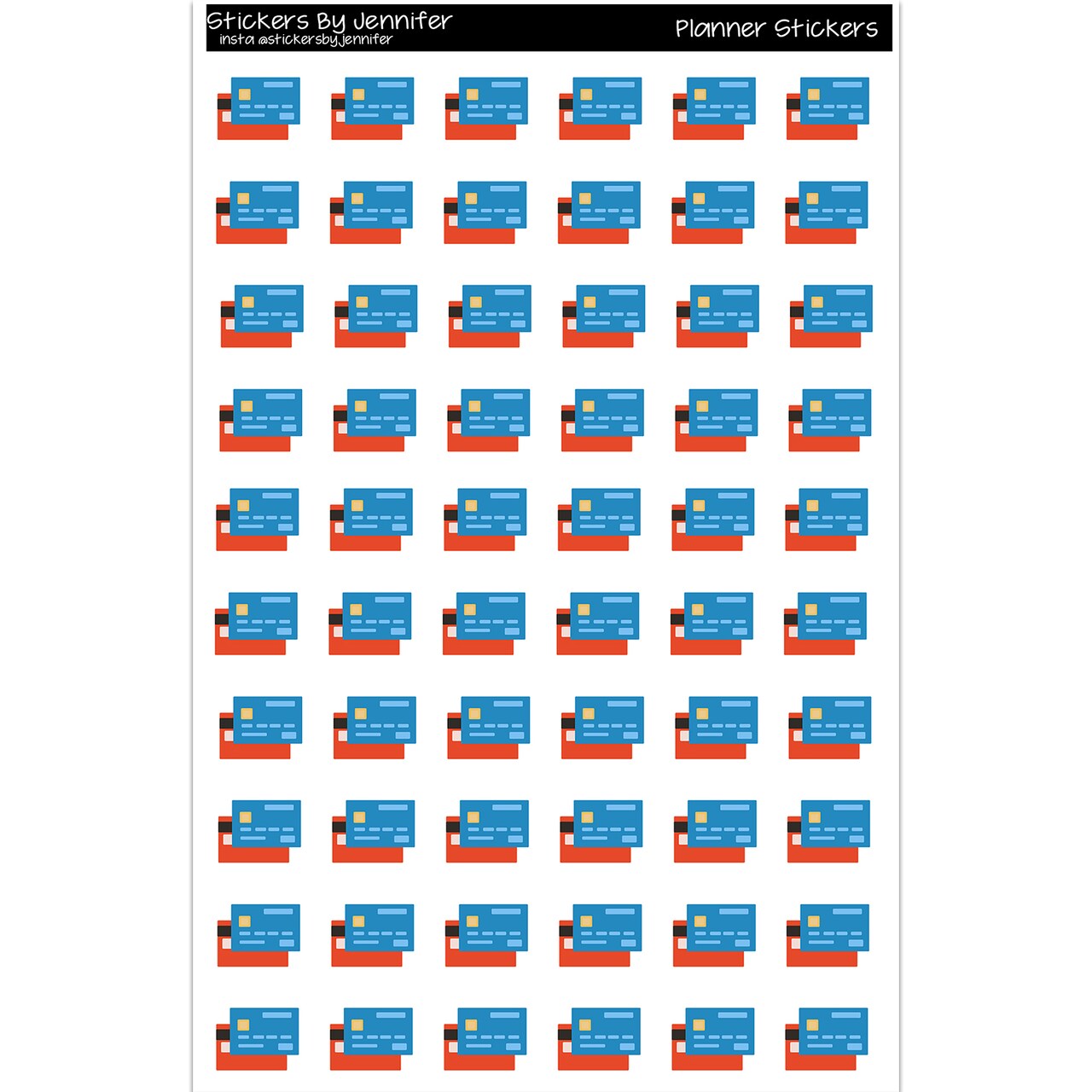 Credit Card Planner Stickers Scrapbooking Kids DIY Arts Crafting